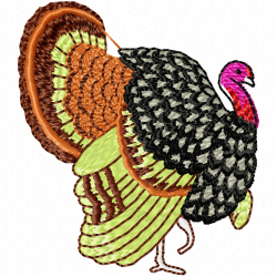 Wild Turkey Bird Embroidery Design 8